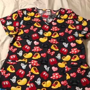 Large Disney Scrub Top